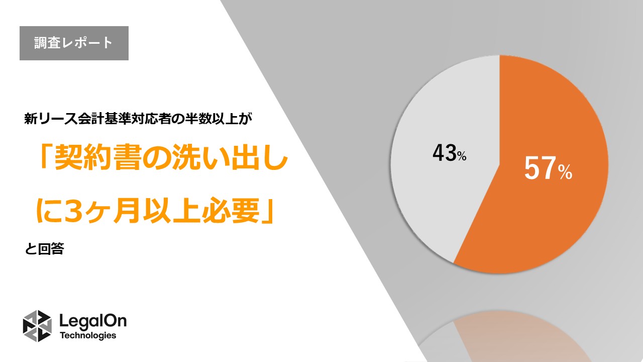 LegalOn Technologies調査レポート】 新リース会計基準対応者の半数